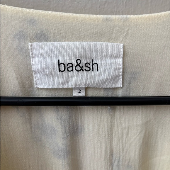 Ba&sh Floral floaty lady Button midi tea dress cream white 2 M French puff sleev - Picture 5 of 7